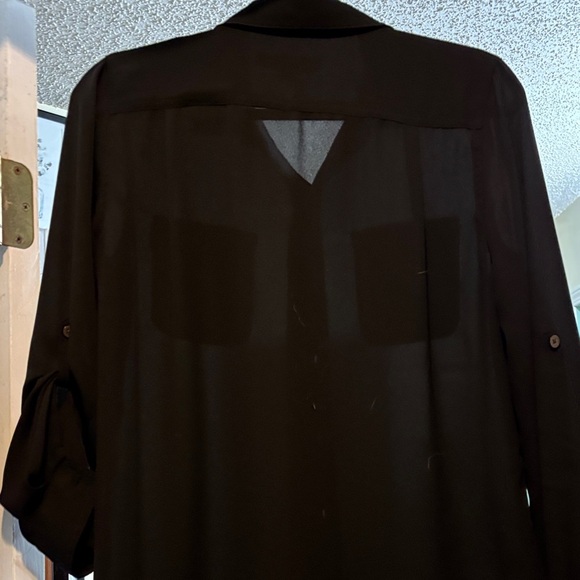 LOFT Black Button Down Shirt - Picture 5 of 8